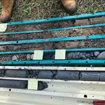 Gold exploration core samples